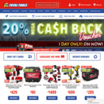20% of Purchase Back as Store Voucher @ Total Tools
