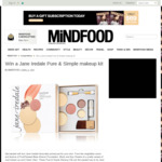Win 1 of 4 Jane Iredale Pure & Simple Makeup Kits Worth $60 from MiNDFOOD