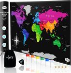 Odyssey Scratch off World Maps (82cm X 54cm), 2 for $15.79 Delivered @ Amazon AU
