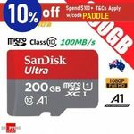 SanDisk Ultra 200GB MicroSD $28.45 + Delivery ($0 with eBay Plus) @ Shopping Square eBay