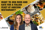 Win 1 of 10 Double Passes for 'An Italian Feast at Amiconi Restaurant (Melbourne)' from 3AW [VIC Residents]