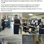 [QLD, WA, NSW, VIC] 50,000 Free Krispy Kreme Doughnuts Delivered to Hospitals for Hospital Workers (Registration Required)