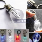 Mini Color-Changing LED Bulb-Shaped Torch Keychain / Necklace $0.65 Shipped