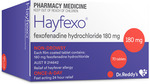Hayfexo Fexofenadine Hydrochloride 180mg - 70 Tablets (Generic Telfast) $13.99 Inc Postage @ PharmacySavings
