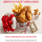 KFC $4 off $5 Minimum Spend via KFC App