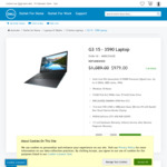 [Refurb] Dell G3 15 3590 Laptop - i5/8G/512G/FHD/GTX1650/W10 $979 + i7/128GB+1TB $1069 - Delivered @ Dell Outlet