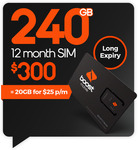Boost Mobile 12-Month SIM Starter Kits: $300 240GB Data for $234.00, $200 100GB Data for $156.00 Delivered @ Oz Tech Biz View