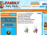 $15 Four Leaf Clover Crystal Pendant Necklace Plus Free Shipping!