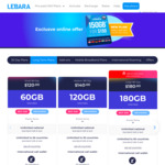 Prepaid Mobile: 360-Day 180GB for $150 (Was 120GB, $240) | 180-Day 200GB for $99 (Was 180GB, $180) @ Lebara