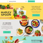 Total $110 off over 5 Boxes + Free Delivery on First Box (New Customers) @ Marley Spoon