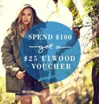 Elwood - Spend $100 Get $25 Voucher. Chadstone, Melbourne Central, Chapel St and Bondi