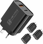 HEYMIX 20W Fast Charger USB C PD Wall Charger Black (2-Pack/3-Pack) $15.49 + Delivery ($0 with Prime/ $39 Spend) @AmazonAU