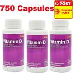 750x Vitamin D3 1000IU Capsules Pharmacy Action Generic Ostelin Alternate $29.99 Delivered Express Post @ PharmacySavings