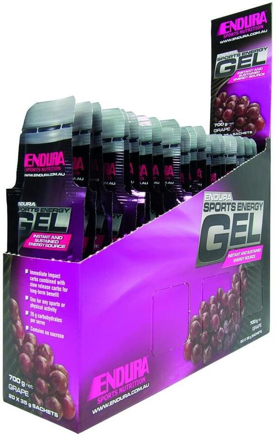 Endura Sports Nutrition Energy Gel - 20x 35g Sachet Grape $2.99 ...