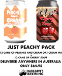 12 Peaches and Cream Oat Cream IPA & 12 Cherry Sour Beers 375ml Cans $64.95 Delivered @ Dad & Dave's