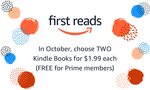 [Prime, eBook] Amazon First Reads: Early Access to New eBooks and Choose 2 of 9 eBooks for Free (October 2022) @ Amazon AU