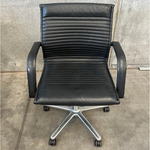 [VIC, Preowned] Wilkhahn Leather Chair Black $60 (MEL Pickup) - Delivery by Quotation @ Sustainable Office Solutions