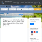 Scoot: Singapore fr. $148, KL fr. $153, Ho Chi Minh City $172, Hong Kong $205, Bangkok $214, Taipei $226 One Way [May-Sep] @ BTF