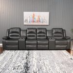New Hollywood 4-Seater Recliner Theater Suite $1799 (RRP $2955) + $95 Metro MEL/SYD Delivery Only ($0 MEL C&C) @ Harbour Lane