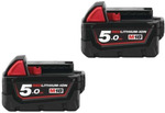 Milwaukee 5.0Ah Battery M18B5 Twin Pack $194.95 ($97.47 Each) Delivered @ Nationalpowertools eBay