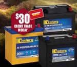 $30 Credit for Trading in Your Old Auto or 4WD Battery & Buy a Century Auto or 4WD Battery @ Supercheap Auto (Club Members Only)
