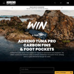 Win a Pair of Adreno Tuna Pro Carbon Fins and Foot Pockets Worth over $500 from Adreno