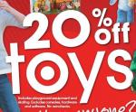 20% off  toys at Target (11th Dec - 17th Dec)