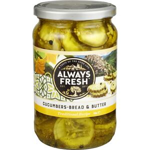 1/2 Price Always Fresh: Cucumbers 700g $2.30, Dolmades $2.45, Capers $2 + Delivery ($0 C&C, Min. $50) @ Woolworths Online Only