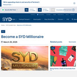 Win $1,000,000 and/or Weekly and Monthly Prizes, Such as Luxury Getaways or Tech Bundles from Sydney Airport [Purchase]