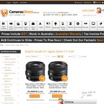 50% off 2 or More CamerasDirect Brand Products Sigma 30mm F/1.4 $465 Free GC Pick Up $14.95 Ship