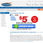 $5 Personalised Coffee Mug @ Harvey Norman Photo Centre (Save $15)