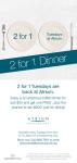 2 for 1 dinner at Atrium buffet restaurant (Burswood Hotel, WA) - every Tuesdays of June 09!