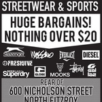 Street & Sportswear. Nothing over $20.00 (In-Store Only, MELB)