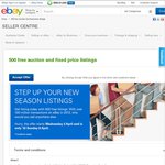 500 Free eBay Listings until 6th April (Insertion Fees Waived)