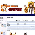 Animal Onesie $19.99  (Pick up Available from Sydney to Save Shipping Cost) @ My Animal Onesie