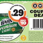 Hahn Premium Light Bottles 24x 375ml $29.99 @ BWS with Voucher. Avail QLD & Nth NSW