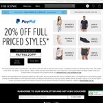 The Iconic - 20% off Full Price Styles. $99 Minimum Spend - Pay with PayPal