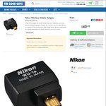 Nikon Wireless Mobile Adapter Model No. WU-1A  $40 + $2 delivery (2000, 3000) @ The Good Guys