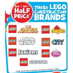 Buy 1 Get 1 HALF Price on LEGO Construction Brands @ Toys R Us. Starts Wed