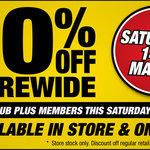 Supercheap 20% off for Club Members Sat 14 Mar & Easter Club Night (17 Mar 6-8pm)