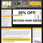20% off All Second Hand Safes That Are Already 50% off New Retail Prices @ MSC Safe Co
