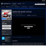 DEAD OR ALIVE 5 PLUS for PS Vita 90% OFF for PSN+ Members $5.50