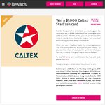 Win a $1,000 Caltex StarCash Card from Plus Rewards