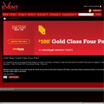 4 Gold Class Vouchers for $100 ($25ea) @ Event Cinemas for Cinebuzz Members
