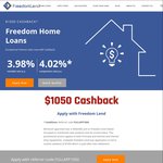 Freedom Lend $1050 Cashback for Any Home Loan or Refinance