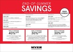 End of Summer Sale @ Myer Further Discount on Clearance Lines When You Buy 2 or More