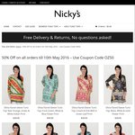 50% off & Free Shipping on 100% Cotton Tunic Tops for Women & Girls @ Nicky's