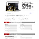 National Geographic Magazine - USD $6 (~AUD $8.4) for 12 Months Digital Subscription + 128-Year Magazine Archive etc (50% off)