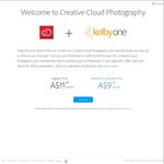 Adobe Creative Cloud Photography (Lightroom CC + Photoshop CC) AU $115.08 First Year ($9.59/Month) Save $28.80/Year ($2.40/Month