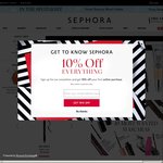 10% off at Sephora Online - First Online Order Only